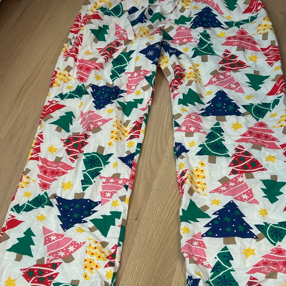 Old Navy Red and Yellow Patterned Pajama Pants